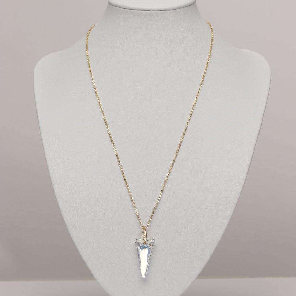Swarovski Crystal Chain Necklace, Crystal Drop Necklace, Crystal Briolette, Swar